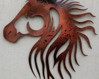 Custom Metal Wall Ornament (Mustang Horse)