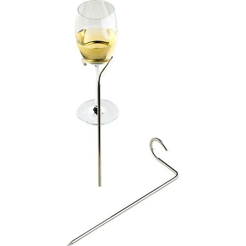 Custom Metal Lawn Wineglass Holders (Basic, Pair)